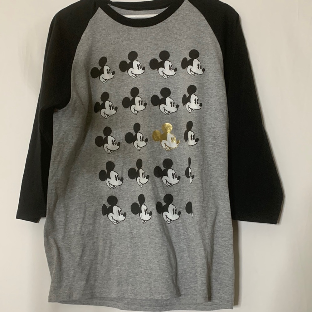 Disney Parks Mickey Shirt Size M Black and Gold